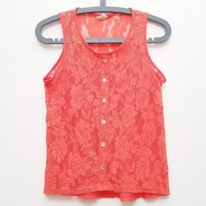 Sleeveless Lace Blouse